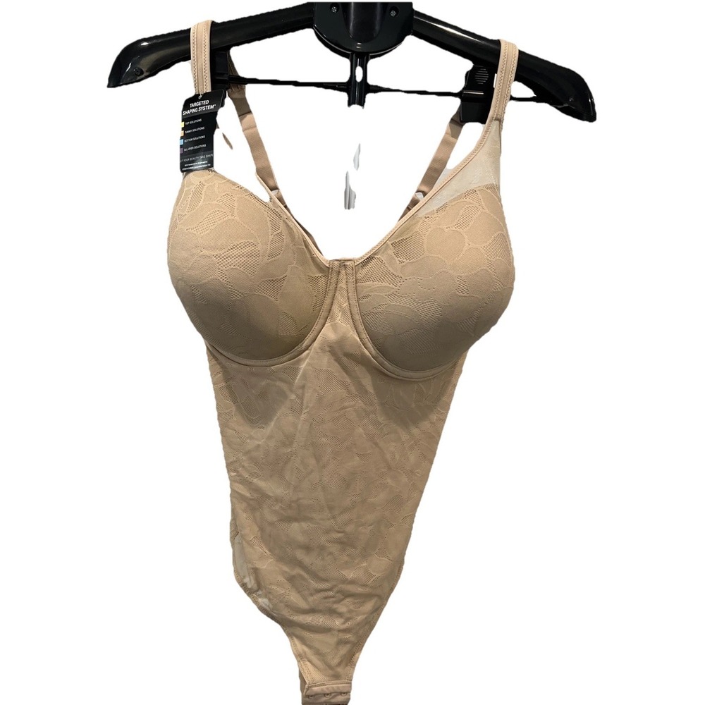 Bali Womens Ultra Light Firm Control Body Briefer Shapewear Beige Size 40DD